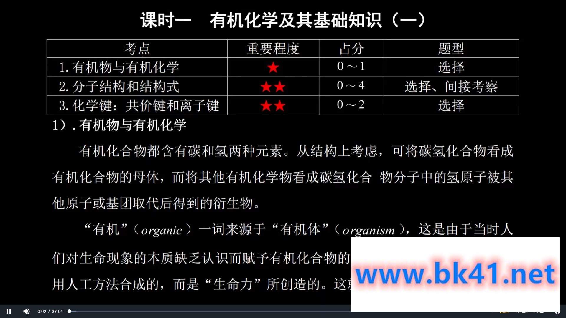 蜂考有机化学 · 系统课-不可思议资源网