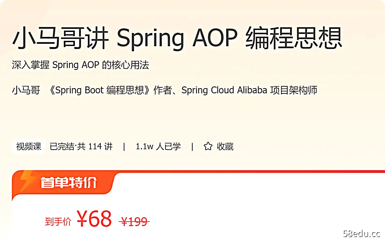 小马哥讲 Spring AOP 编程思想-不可思议资源网