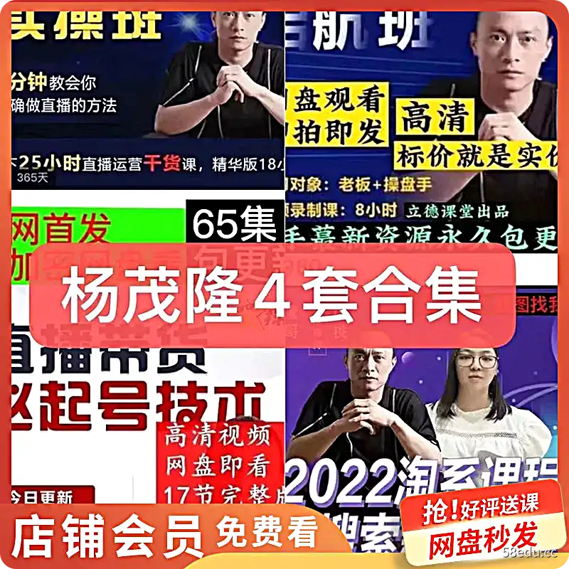 【2022新课】电商掌柜杨茂隆直播带货起号技术淘系搜索新玩法-不可思议资源网