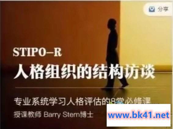 人格组织的结构访谈STIPO,专业系统学习人格评估的8堂必修课-不可思议资源网