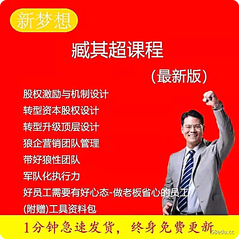 臧其超最新合集股权激励与机制设计合伙人团队管理36招商业模式|臧其超二十一套大全集无一遗漏-不可思议资源网