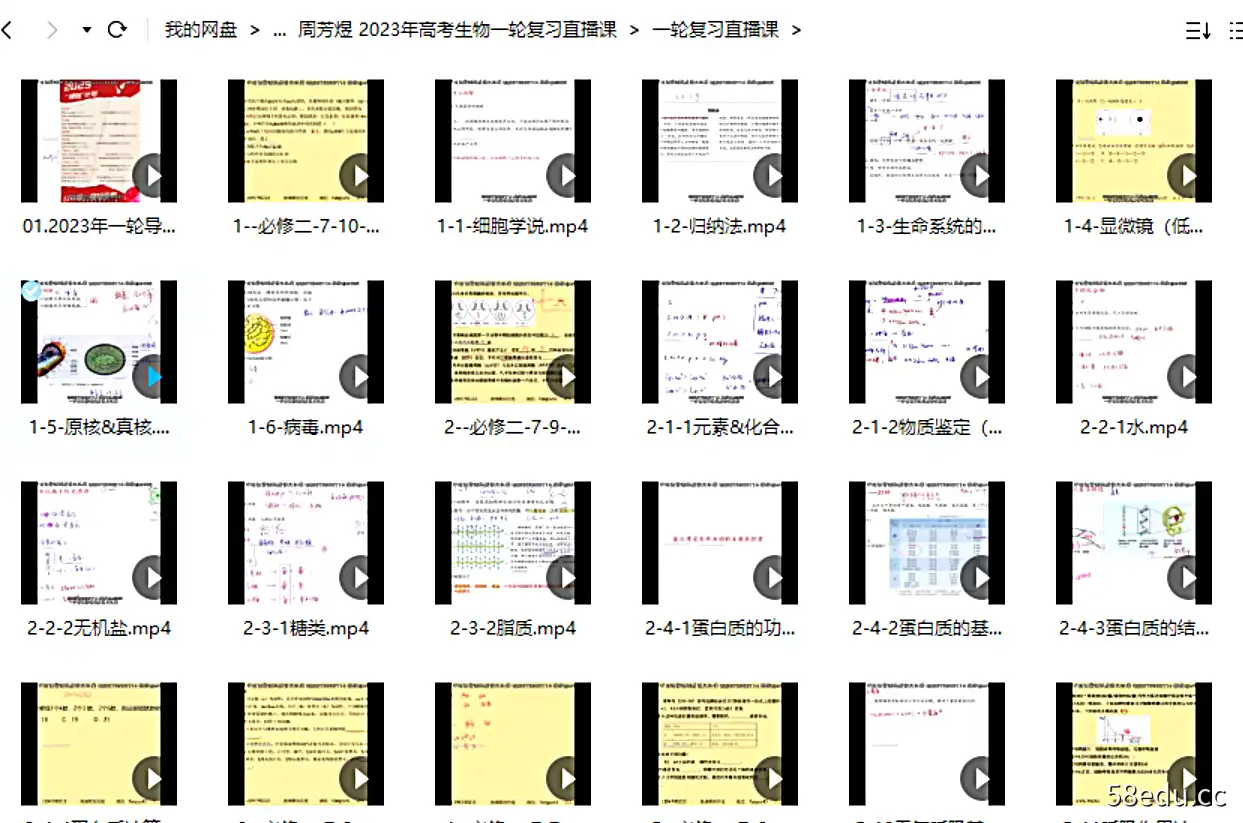 周芳煜 2023年高考生物一轮复习直播课|百度云网盘-不可思议资源网