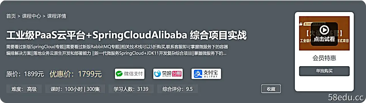 工业级PaaS云平台+SpringCloudAlibaba 综合项目实战-不可思议资源网