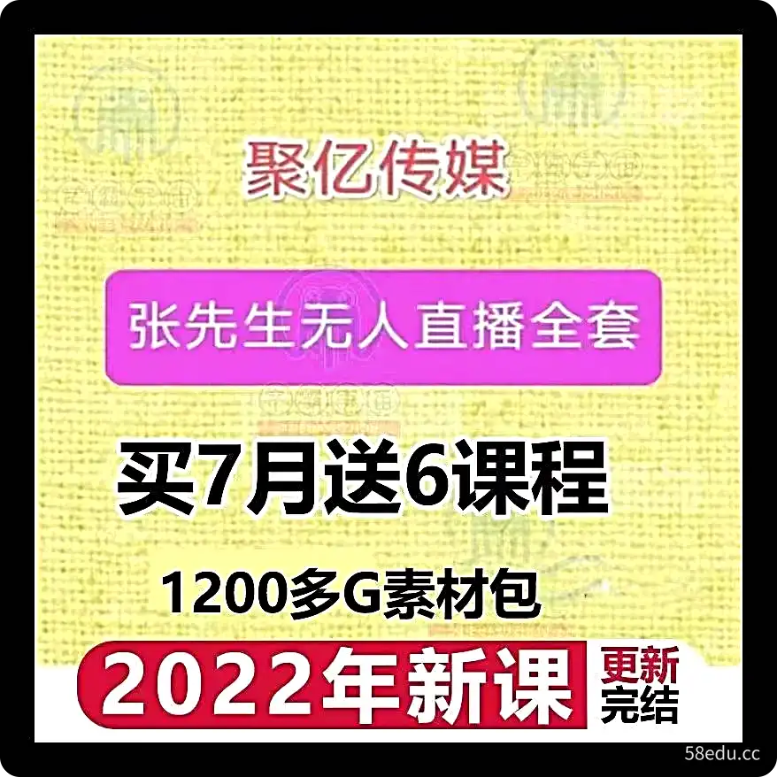 2022抖音同款聚亿传媒张先生无人直播全套课程资料直播带货课-不可思议资源网