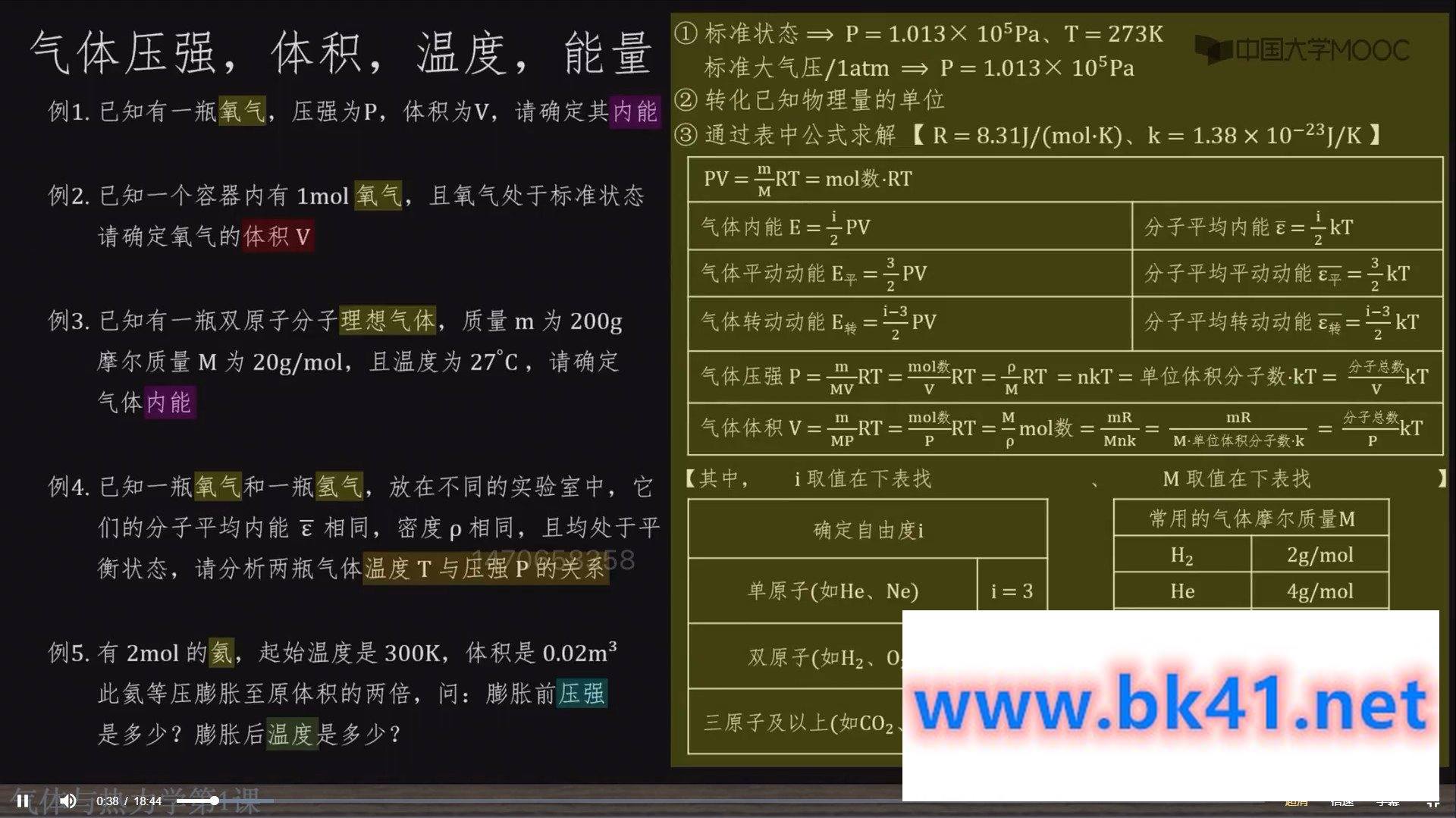 猴博士大学物理大物（气体与热力学） 2小时速成插图1