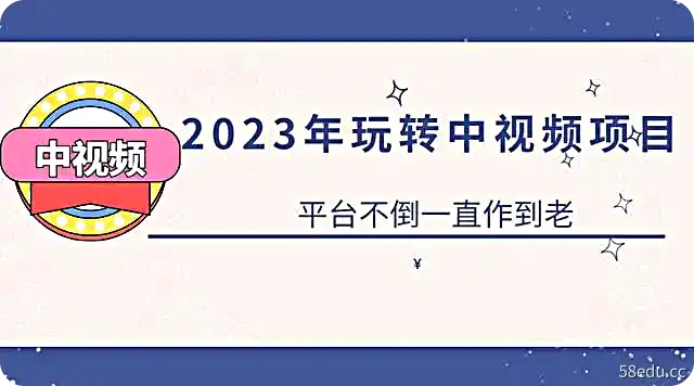 2023零基础玩转中视频项目：平台不倒，一直做到老-不可思议资源网