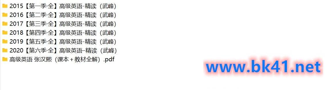 武峰《高级英语精读系列全六季》完整版插图1 武峰《高级英语精读系列全六季》完整版插图1